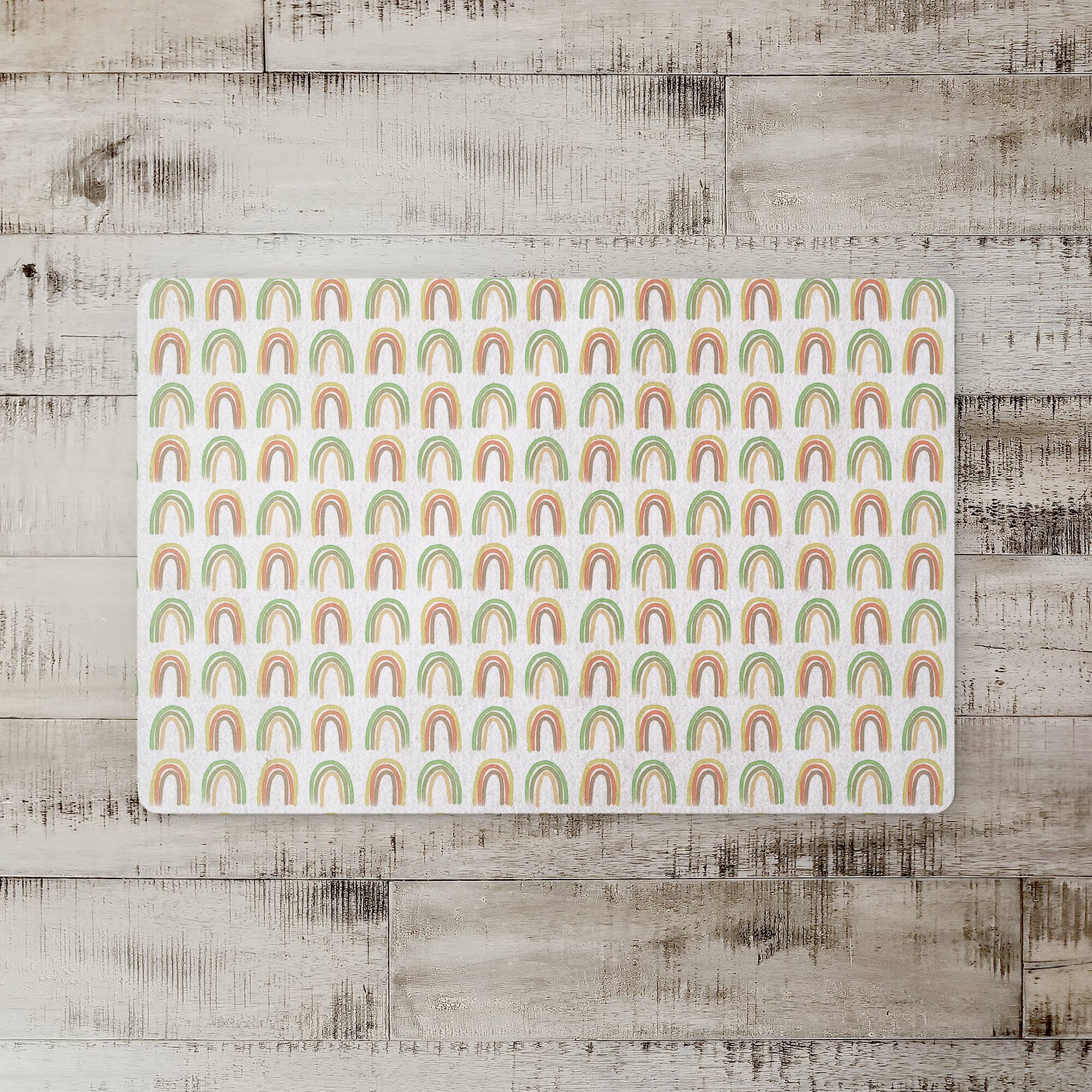 Straight Rainbow Pattern 27" x 18" Floor Mat